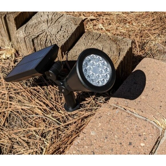 Solar Spot Lights Outdoor, 18 LEDs & IPX65 Waterproof, 8 Modes Solar Flood Light - Picture 2 of 3